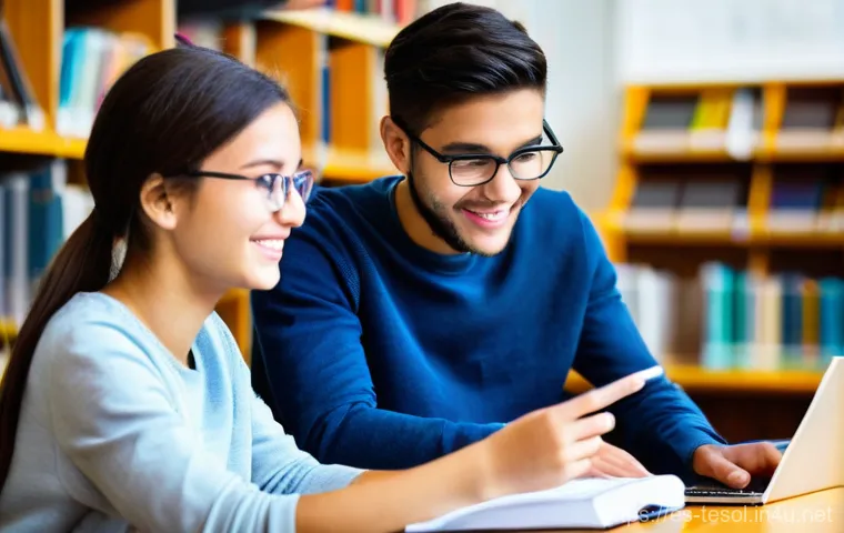 TESOL 수업 중 시간 관리 기술 - **Prompt 2: Mindful Break from Digital Distractions**
    "A young adult TESOL student, casually dre...