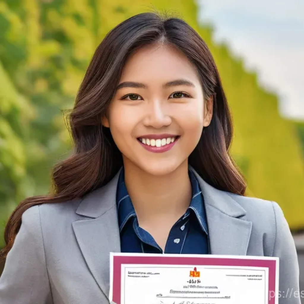 TESOL 시험 응시 절차 - **Prompt:** A vibrant, high-definition photograph of a confident and diverse young professional (28-...