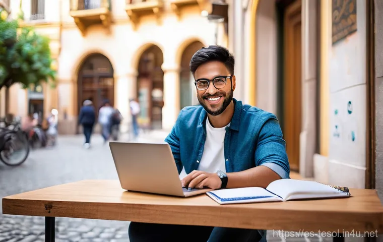 TESOL 교육 과정 후기 - **"Dynamic Digital Classroom: Engaging Learning"**
    A bright, modern virtual classroom setting. O...